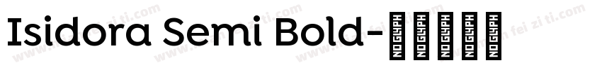 Isidora Semi Bold字体转换